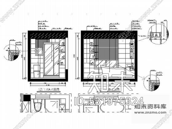 施工图福州现代简约风格三层别墅样板间装修图含效果cad施工图下载【ID:531975324】