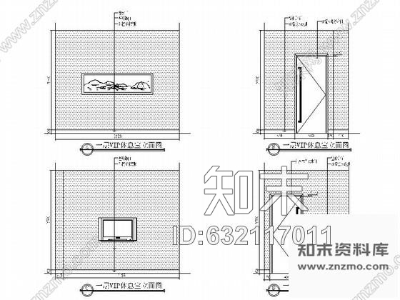 施工图陕西某精品养生会所VIP包房装修图cad施工图下载【ID:632117011】