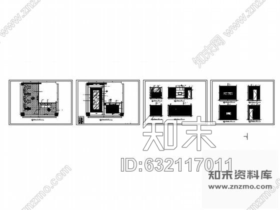 施工图陕西某精品养生会所VIP包房装修图cad施工图下载【ID:632117011】