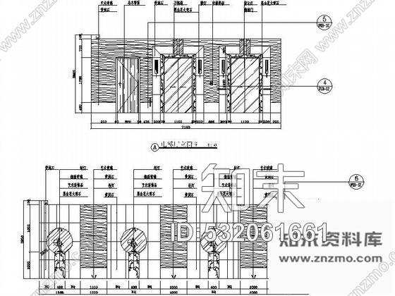 施工图皇家酒店电梯厅装修图施工图下载【ID:532061661】