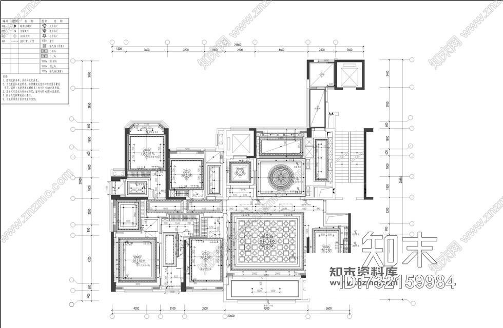 230㎡平方大户型中式欧式混搭风格装修施工图含实景cad施工图下载【ID:732159984】