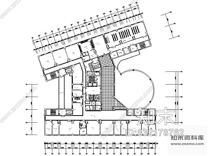 图块/节点某医院平面布置图cad施工图下载【ID:832178762】