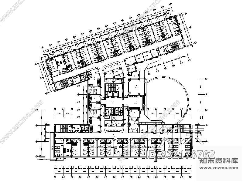 图块/节点某医院平面布置图cad施工图下载【ID:832178762】