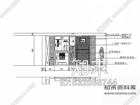 施工图浙江迷你时尚小空间服装专卖店室内施工图含效果图cad施工图下载【ID:532068744】