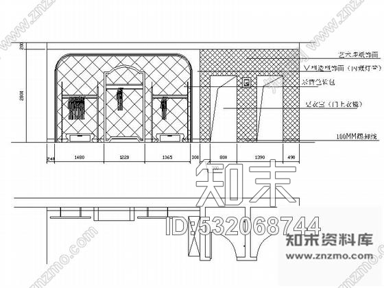 施工图浙江迷你时尚小空间服装专卖店室内施工图含效果图cad施工图下载【ID:532068744】