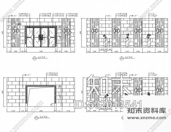 施工图某大型餐厅包间装修图Ⅲcad施工图下载【ID:532013541】