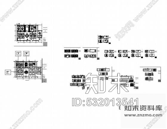 施工图某大型餐厅包间装修图Ⅲcad施工图下载【ID:532013541】