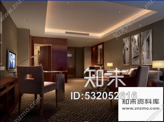 施工图安徽某酒店时尚行政套房装修图含效果cad施工图下载【ID:532052616】