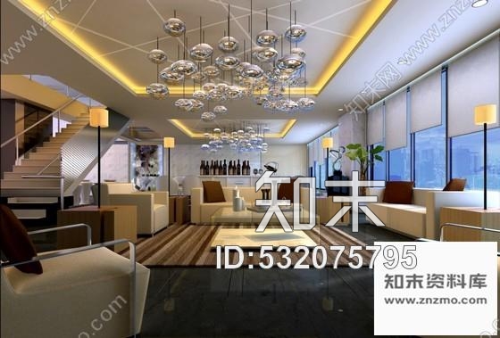 施工图时尚售楼处室内装修图含效果cad施工图下载【ID:532075795】