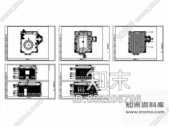 图块/节点古典别墅中餐厅立面图cad施工图下载【ID:832206796】