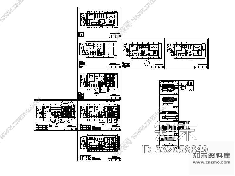 施工图酒店大堂装修图cad施工图下载【ID:532058649】