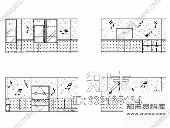 施工图新疆维吾尔自治区清新现代风格幼儿园CAD装修施工图含效果cad施工图下载【ID:632135134】