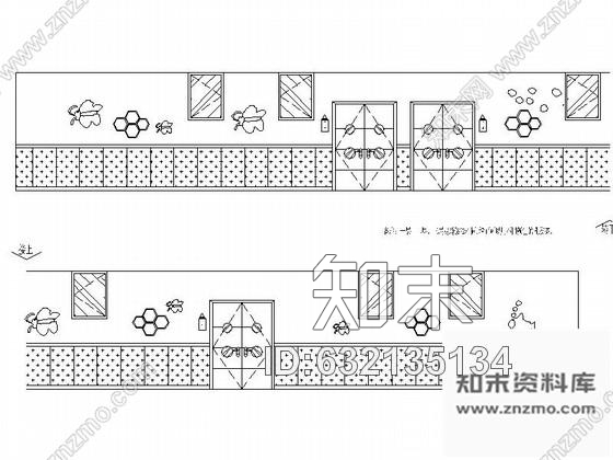 施工图新疆维吾尔自治区清新现代风格幼儿园CAD装修施工图含效果cad施工图下载【ID:632135134】