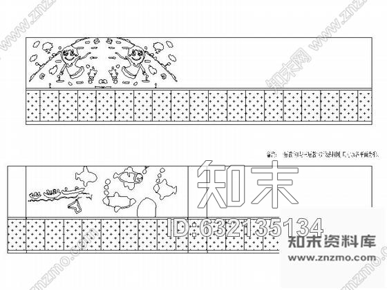 施工图新疆维吾尔自治区清新现代风格幼儿园CAD装修施工图含效果cad施工图下载【ID:632135134】