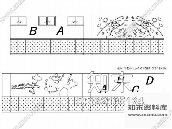 施工图新疆维吾尔自治区清新现代风格幼儿园CAD装修施工图含效果cad施工图下载【ID:632135134】