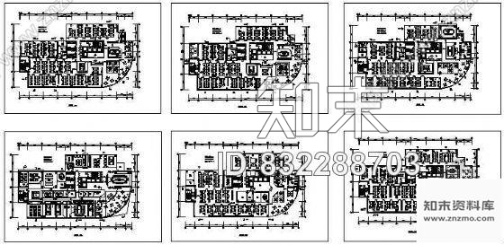 图块/节点某大厦写字楼四层平面布置图cad施工图下载【ID:832288703】