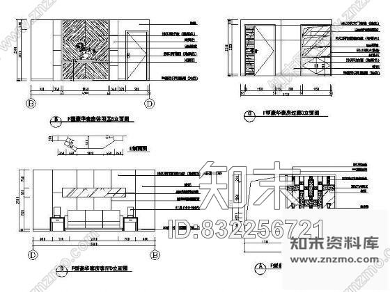 图块/节点酒店豪华套房立面设计图cad施工图下载【ID:832256721】