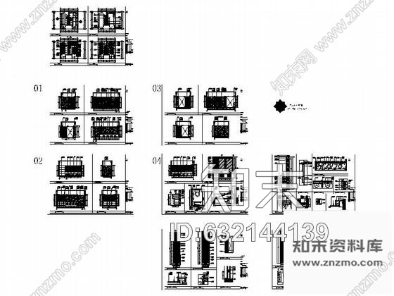 施工图73㎡公共卫生间室内装修图施工图下载【ID:632144139】