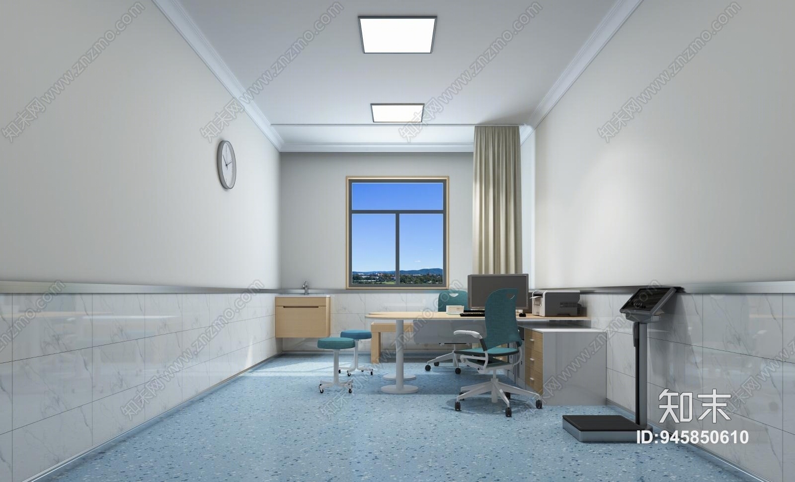 现代医院医生办公室3d模型下载