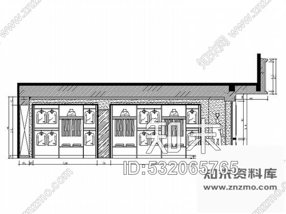 施工图广东精品90平现代潮流男装服装店室内装修施工图含效果cad施工图下载【ID:532065765】