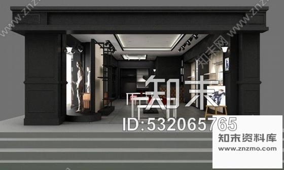 施工图广东精品90平现代潮流男装服装店室内装修施工图含效果cad施工图下载【ID:532065765】
