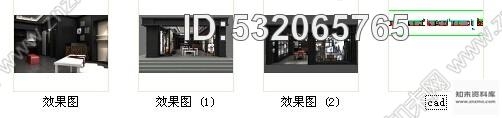 施工图广东精品90平现代潮流男装服装店室内装修施工图含效果cad施工图下载【ID:532065765】