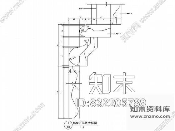 图块/节点别墅客厅墙设计详图cad施工图下载【ID:832205789】