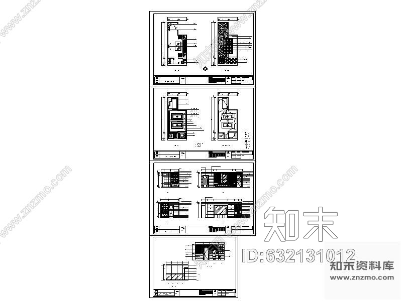 施工图某夜总会包间装修图4cad施工图下载【ID:632131012】