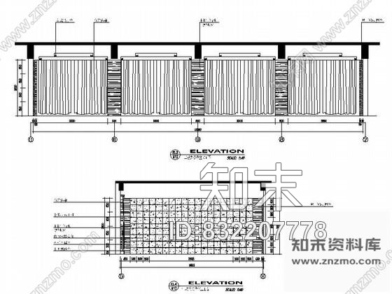 图块/节点银行大接待室立面图施工图下载【ID:832207778】