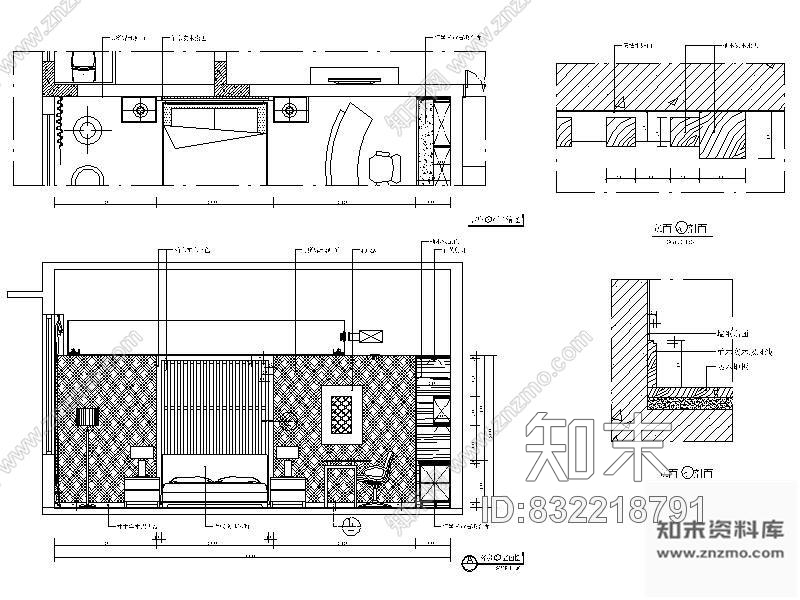 别墅客房立面图Ⅱcad施工图下载【ID:832218791】