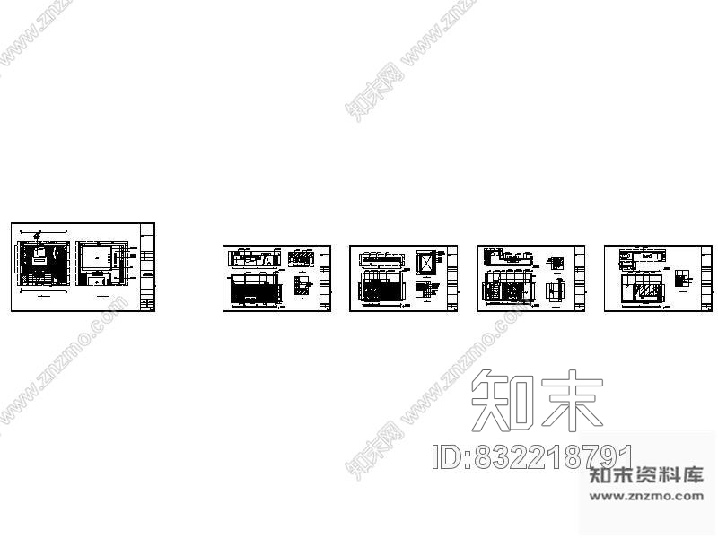 别墅客房立面图Ⅱcad施工图下载【ID:832218791】