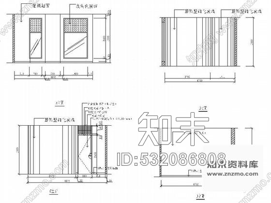 施工图北京清新现代风格办公室装修施工图含效果cad施工图下载【ID:532086808】