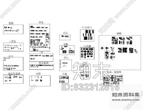 图块/节点通用CAD综合图块cad施工图下载【ID:832312816】