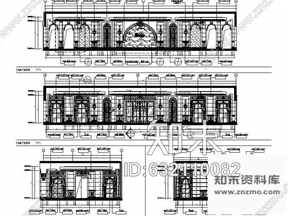 施工图上海幽静高雅简欧风格私人婚礼会所装修施工图含效果cad施工图下载【ID:632110082】