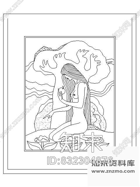 图块/节点多种风格装饰画集cad施工图下载【ID:832304876】
