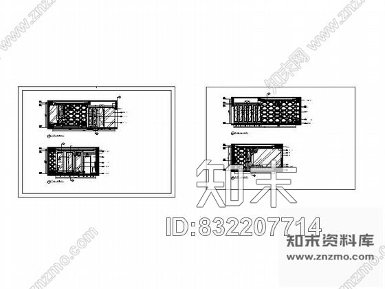 图块/节点欧式样板间主卧立面图cad施工图下载【ID:832207714】