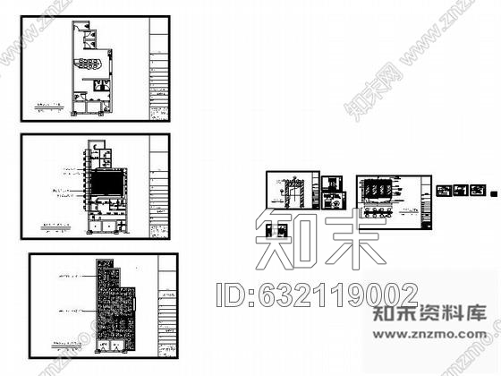 施工图时尚会所公共卫生间室内装修图cad施工图下载【ID:632119002】