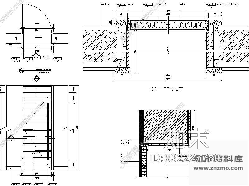 图块/节点银行过道装修详图cad施工图下载【ID:832227780】