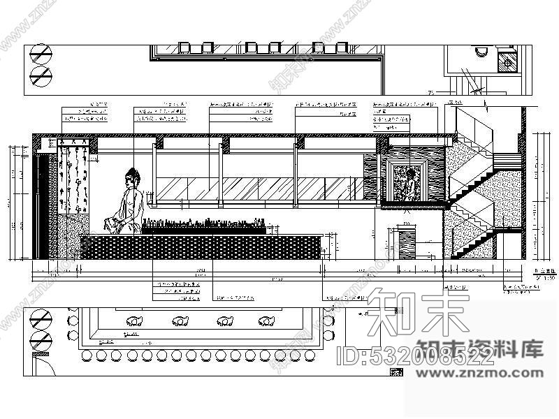 施工图东莞时尚餐饮装修图cad施工图下载【ID:532008522】