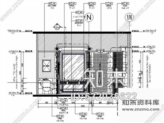 施工图江苏高档商务酒店套房室内装修施工图含效果cad施工图下载【ID:532035622】