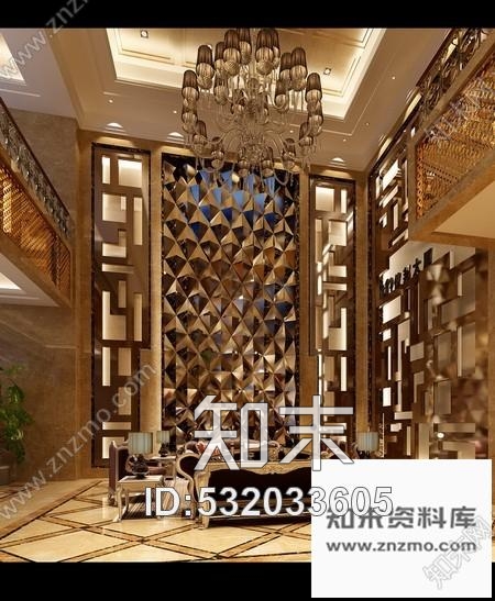 施工图经典欧式大堂室内设计装修图含效果图cad施工图下载【ID:532033605】