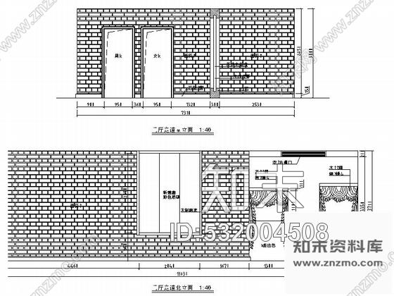 施工图经典设计浓郁独特民国风餐厅CAD装修施工图含效果cad施工图下载【ID:532004508】