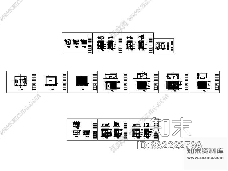 图块/节点某别墅卧室全套装修详图cad施工图下载【ID:832222736】