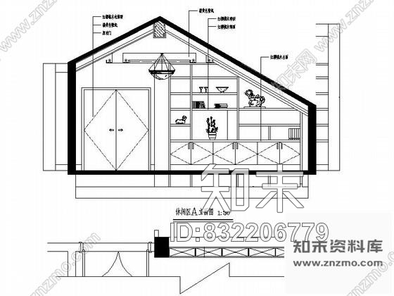 图块/节点别墅休闲区立面图cad施工图下载【ID:832206779】