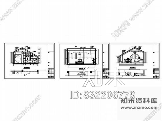 图块/节点别墅休闲区立面图cad施工图下载【ID:832206779】