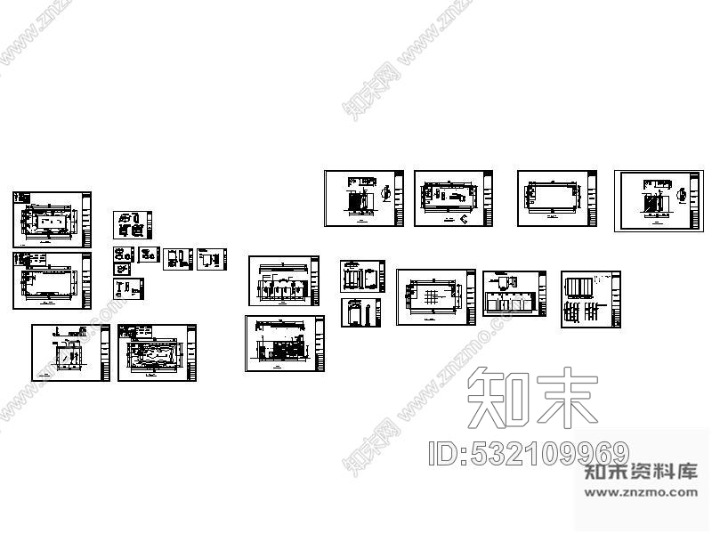 施工图某服饰专柜展示室内装修图cad施工图下载【ID:532109969】