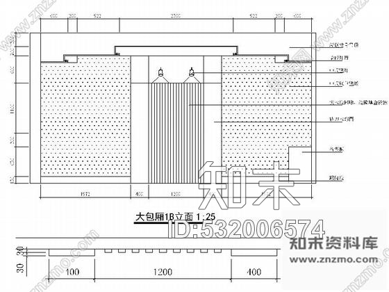 施工图浙江某时尚特色餐厅室内装修施工图cad施工图下载【ID:532006574】