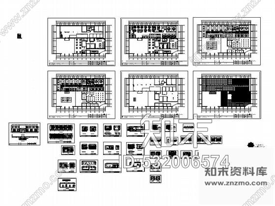 施工图浙江某时尚特色餐厅室内装修施工图cad施工图下载【ID:532006574】