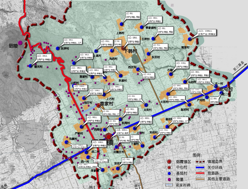 [陕西]咸阳市礼泉县烟霞镇村镇总体规划方案图纸施工图下载【id