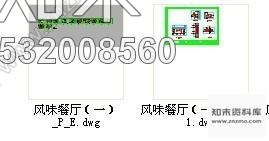 施工图小型风味餐厅室内装修图cad施工图下载【ID:532008560】